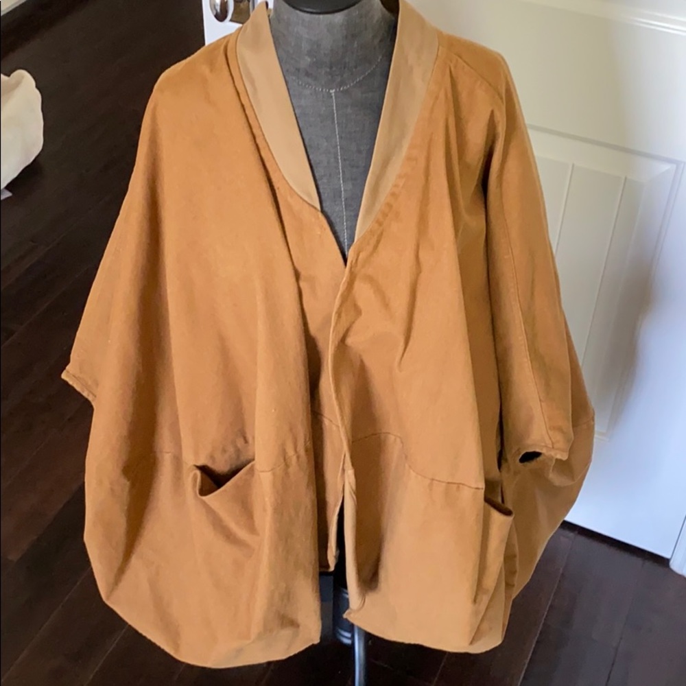 Modern Ranch Coat Denim -Unisex Poncho Ranch Jacket- Coat